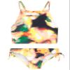 Kanu Surf Girls, Daisy UPF 50 Beach Sport Halter Tankini 2-Piece Swimsuit, Tropical Reef Black/Yellow, 7 view 1