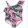 Kanu Surf Girls' Morgan Floral Ruffle 1-Shoulder 1-Piece Swimsuit, Sunflower Pink, 6 view 1