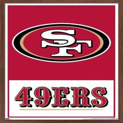 NFL San Francisco 49ers - Logo 21 Wall Poster, 34L" x 22.4W", Mahogany Framed Version