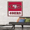 NFL San Francisco 49ers - Logo 21 Wall Poster, 34L" x 22.4W", Mahogany Framed Version view 2