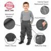 Splashy Waterproof Rain Pants for Kids (3T, Gray) view 3