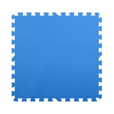 Flooring Inc's Puzzle Exercise Mats, EVA Foam Interlocking Floor Mats for Protective, Cushioned Workout Flooring for Home and Gym Equipment, Multiple Sizes & Colors (4, Blue, 3/8" Thick)