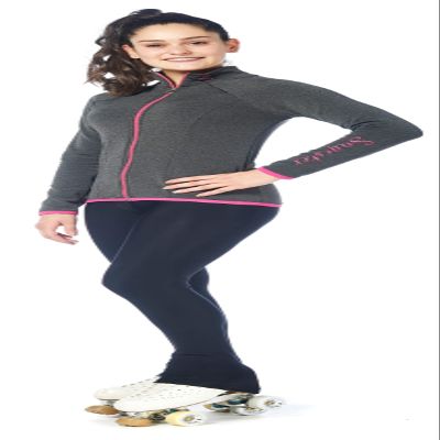 Sagester Style: 235 Figure Skating Jacket/Color: Grey with Fuchsia, Size: 2