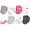 Hudson Baby baby girls Hudson Unisex Cotton Rich Newborn and Terry Socks, Bear Girl, 0-6 Months Socks, Bear Girl 8-pack, Months US view 1