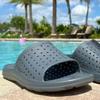 totes Men's Everywear Lightweight Waterproof Contoured Sport Slide Sandal, Mineral-Vented, 9 US view 3