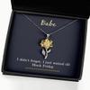 Gift for My Girlfriend, Funny Necklace for Wife, Last Minute Present from Husband - Sunflower Pendant Necklace view 1