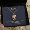 Gift for My Girlfriend, Funny Necklace for Wife, Last Minute Present from Husband - Sunflower Pendant Necklace view 3