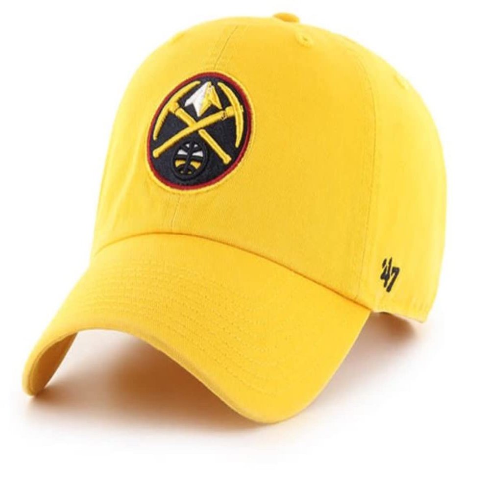 47 NBA Alternate Clean Up Adjustable Hat, One Size Fits All (Denver Nuggets Yellow)
