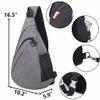 Baolab Lightweight Chest Bag Sling Bag Anti-Theft Crossbody Shoulder Daypack Outdoor Travel Hiking for Men Women (Black) view 4