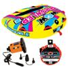WOW Sports Prowler Starter Kit, 2 Person Boating Tube, 12v High Speed Air Pump, & 2K Tow Rope view 1
