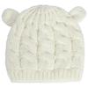 ZJXC Baby Hat Glove Set Soft Newborn Mittens Baby Girl Boys Knitted Toddler Cap Infant Winter Mitten Sets (White,6-18 Months) view 2