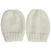 ZJXC Baby Hat Glove Set Soft Newborn Mittens Baby Girl Boys Knitted Toddler Cap Infant Winter Mitten Sets (White,6-18 Months) view 3