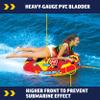 WOW Sports Prowler Starter Kit, 1 Person Boating Tube, 12v High Speed Air Pump, & 1K Tow Rope view 2