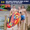 WOW Sports Prowler Starter Kit, 1 Person Boating Tube, 12v High Speed Air Pump, & 1K Tow Rope view 3