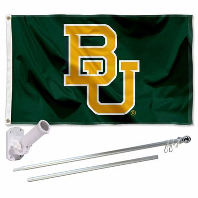Baylor Bears Flag with Pole and Bracket Holder University Set