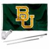 Baylor Bears Flag with Pole and Bracket Holder University Set view 1