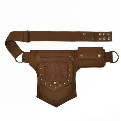 QAZWSXE Classic Fashion Belt Bag Outdoor Sports Casual Trial Bag, Brown