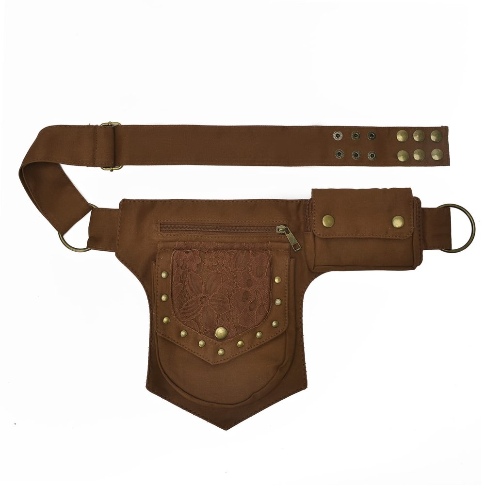 QAZWSXE Classic Fashion Belt Bag Outdoor Sports Casual Trial Bag, Brown