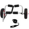 AFRONTCH Portable Lightweight Foldable Boat Kayak Carrier Canoe Dolly Tote Trolley Transport Trailer Cart Removable Wheels One Size