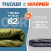 MEREZA 0 Degree Winter Sleeping Bag for Adults Kids with Pillow, Cold Weather Sleeping Bag for 4 Season Camping Hiking Backpacking Sleeping Bags for Big and Tall view 3