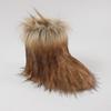 Gegefur Girls Boys Kids Faux Fur Boots Furry Fuzzy Fluffy Warm Winter Snow Boots Flat Shoes Outdoor (Raccoon, 1) view 2