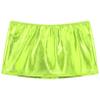 ACSUSS Women's PVC Leather Shiny Metallic Short Mini Skirt Night Club Bodycon Tight Dress Fluorescent Green One Size view 4