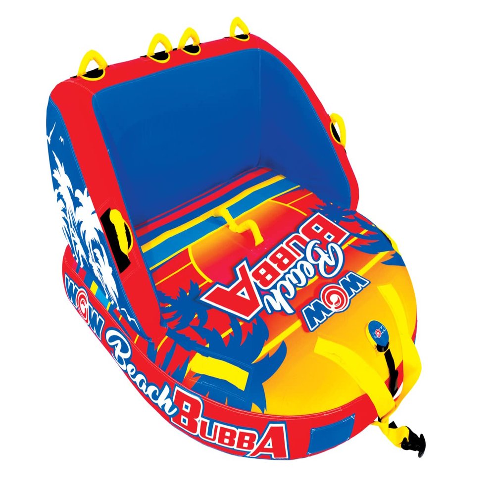 WOW Sports Beach Bubba Towable Tubes for Boating, Boat Accessories for Tubing, Water Tube for Boats - Sunset Beach Bubba 2 Person 340 lbs Capacity