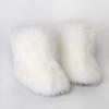 Gegefur Girls Boys Kids Faux Fur Boots Furry Fuzzy Fluffy Warm Winter Snow Boots Flat Shoes Outdoor (White, 10.5) view 2