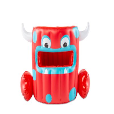 BigMouth Inc Monster Disc Can Toss Pool Game, Inflatable Floating Target with Cookie Toss Discs, Pool Party Water Game for Kids Teens Adults, Easy Setup Outdoor Summer Activity for Backyard Pool Play