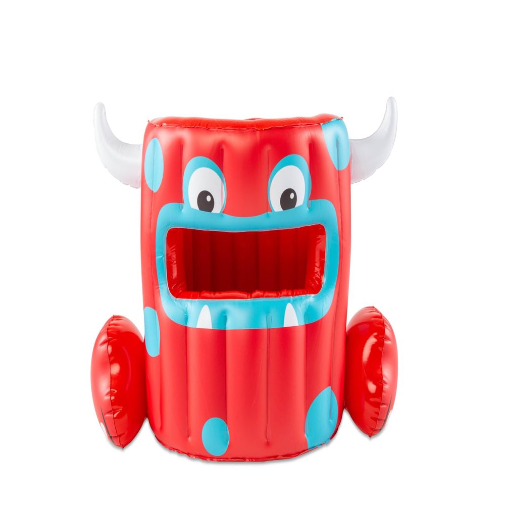 BigMouth Inc Monster Disc Can Toss Pool Game, Inflatable Floating Target with Cookie Toss Discs, Pool Party Water Game for Kids Teens Adults, Easy Setup Outdoor Summer Activity for Backyard Pool Play