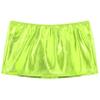 Hedmy Women's Shiny Metallic PVC Leather Mini Skirt Short Dresses Tight Hip Skirts Slim Pencil Skirt Fluorescent Green One Size view 4