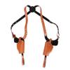 Shoulder Holster, Dual Gun Shoulder Holster PU Leather Concealed Carry Holster Adjustable Vertical Gun Holster for Right and Left Hand Brown view 1