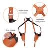 Shoulder Holster, Dual Gun Shoulder Holster PU Leather Concealed Carry Holster Adjustable Vertical Gun Holster for Right and Left Hand Brown view 3