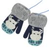 Baby Mittens Warm Mitts Infant Full Finger Gloves Magic Snow Mittens on String (Blue(Elk)) view 3