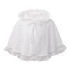 Loloda Baby Girls Hooded Floral Lace Princess Cape Cloak Christening Birthday Party Shoulder Wrap Shawl White 12-18 Months view 1