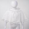 Loloda Baby Girls Hooded Floral Lace Princess Cape Cloak Christening Birthday Party Shoulder Wrap Shawl White 12-18 Months view 3