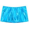Hedmy Women's Shiny Metallic PVC Leather Mini Skirt Short Dresses Tight Hip Skirts Slim Pencil Skirt Sky Blue One Size view 4
