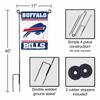 Buffalo Bills White Garden Flag and Pole Stand Holder view 3