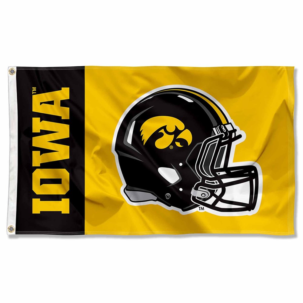 College Flags & Banners Co. Hawkeyes Football Helmet 3x5 Flag