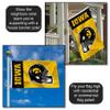 College Flags & Banners Co. Hawkeyes Football Helmet 3x5 Flag view 3
