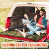 MEREZA Double Sleeping Bag for Adults Mens with Pillow, XL Queen Size for All Season Camping Hiking Backpacking 2/Two Person Sleeping Bags for Cold Weather & Warm Green view 4