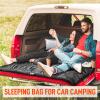 MEREZA Double Sleeping Bag for Adults Mens with Pillow, XL Queen Size Two Person Sleeping Bag for All Season Camping Hiking Backpacking for Cold Weather & Warm Black view 4
