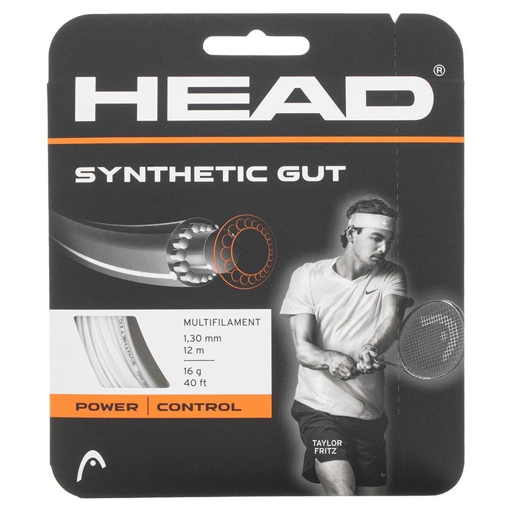HEAD Synthetic Gut White Tennis String, 17g / 1.25mm (4 Sets)