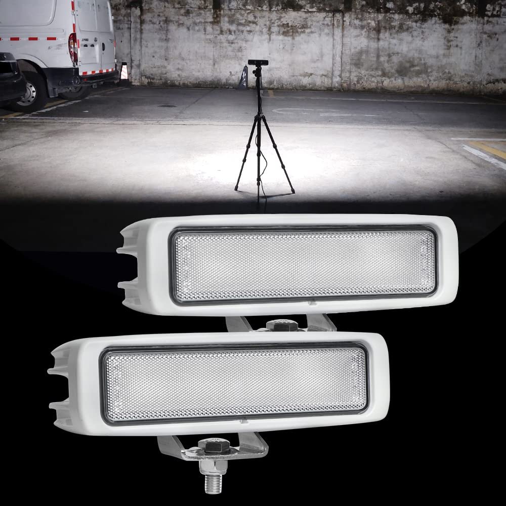 EXZEIT 96W Marine Boat Lights, 180 Beam Spreader Boat Lights For Night Fishing Docking Deck, 6.3Inch, 12/24V