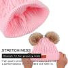 Kids Winter Warm Beanie Hat Scarf Set 2pcs Baby Knit Hat Scarf Thermal Pom Bobble Hat for Girls Boys Aged 1-8 (Pink(1 Ball hat),One Size) view 4