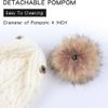 Kids Winter Warm Beanie Hat Scarf Set 2pcs Baby Knit Hat Scarf Thermal Pom Bobble Hat for Girls Boys Aged 1-8 (Beige(1 Ball hat),One Size) view 4