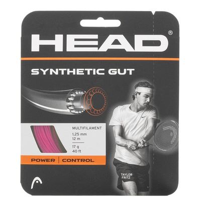 HEAD Synthetic Gut Pink Tennis String, 16g / 1.30mm (2 Sets)