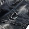 Kaxiya2021 Men's Ripped Slim Biker Jeans Stretch Distressed Straight Patchwork Moto Denim Pants Hole Patch Jean Trousers (42,Grey) view 4