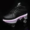TAILORIA Four-Wheel 2-in-1 Roller Skate Shoes Unisex Roller Skates Detachable Skating Shoes Kids Sneakers with Wheels view 2