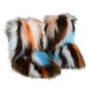 Gegefur Girls Boys Kids Faux Fur Boots Furry Fuzzy Fluffy Warm Winter Snow Boots Flat Shoes Outdoor (Style-5, 12.5) view 1
